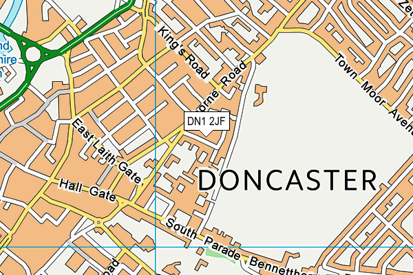 DN1 2JF map - OS VectorMap District (Ordnance Survey)
