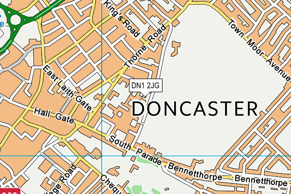 DN1 2JG map - OS VectorMap District (Ordnance Survey)