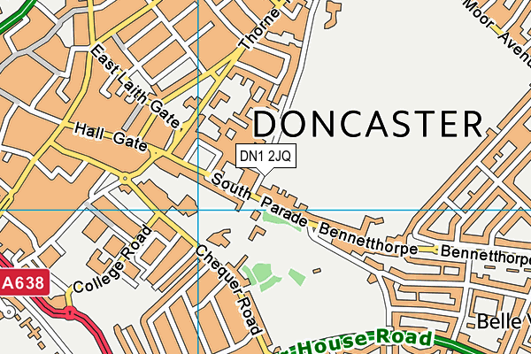 DN1 2JQ map - OS VectorMap District (Ordnance Survey)