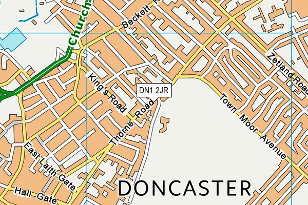 DN1 2JR map - OS VectorMap District (Ordnance Survey)