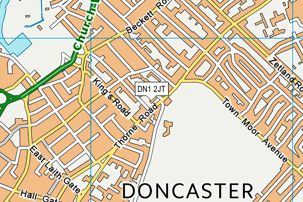 DN1 2JT map - OS VectorMap District (Ordnance Survey)