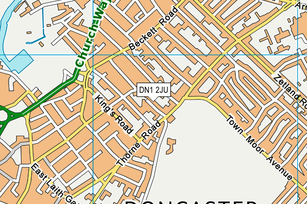 DN1 2JU map - OS VectorMap District (Ordnance Survey)
