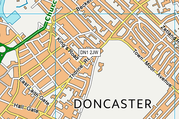 DN1 2JW map - OS VectorMap District (Ordnance Survey)