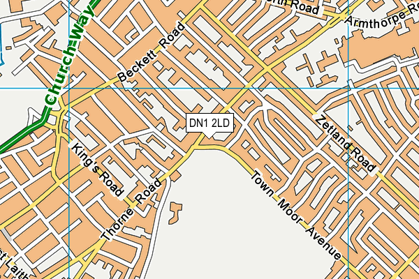 DN1 2LD map - OS VectorMap District (Ordnance Survey)