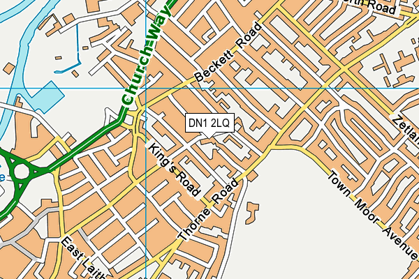 DN1 2LQ map - OS VectorMap District (Ordnance Survey)