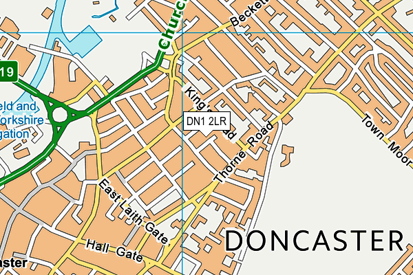 DN1 2LR map - OS VectorMap District (Ordnance Survey)
