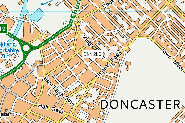 DN1 2LS map - OS VectorMap District (Ordnance Survey)
