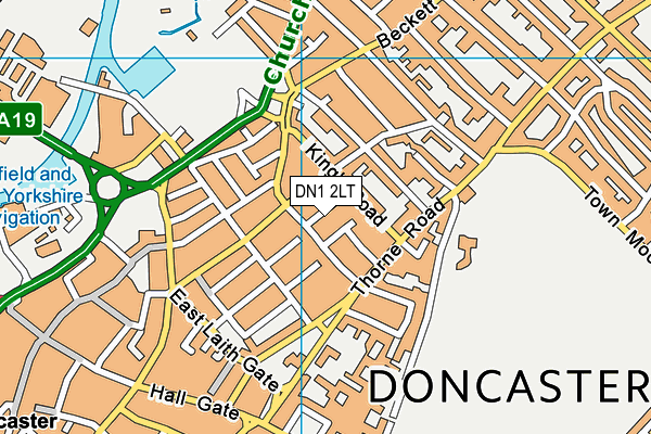 DN1 2LT map - OS VectorMap District (Ordnance Survey)