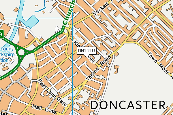 DN1 2LU map - OS VectorMap District (Ordnance Survey)