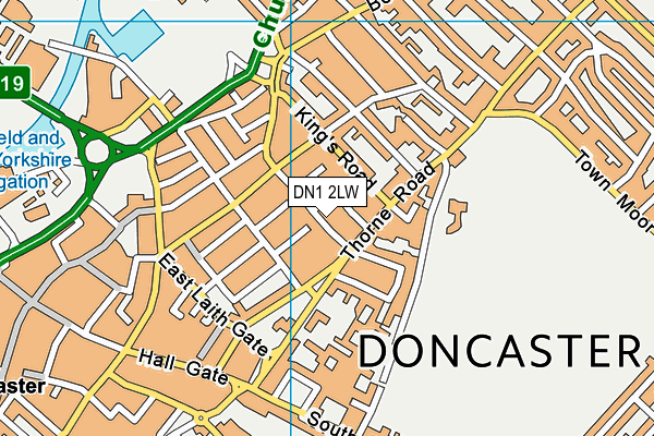 DN1 2LW map - OS VectorMap District (Ordnance Survey)