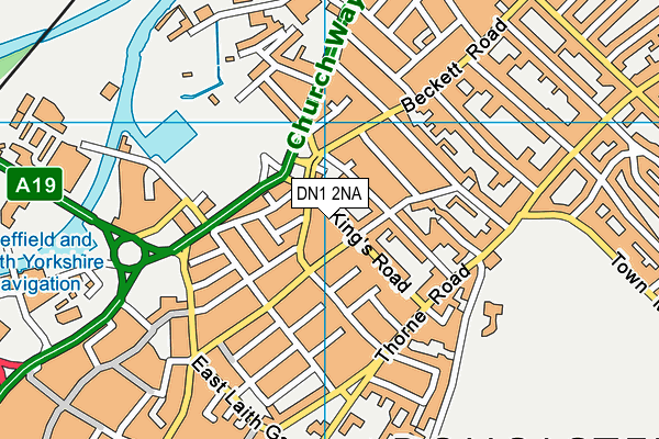 DN1 2NA map - OS VectorMap District (Ordnance Survey)
