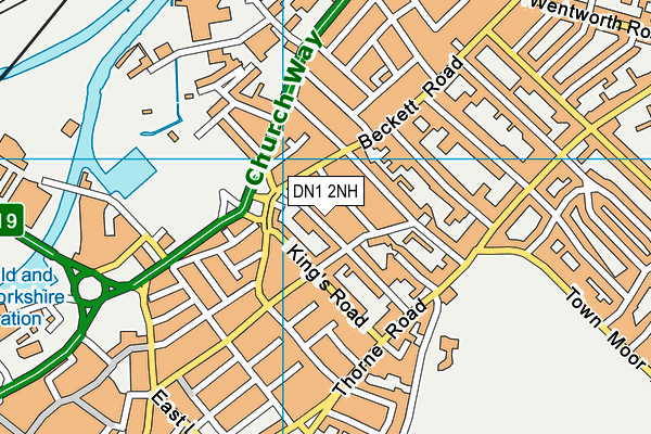 DN1 2NH map - OS VectorMap District (Ordnance Survey)