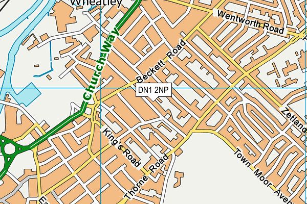 DN1 2NP map - OS VectorMap District (Ordnance Survey)