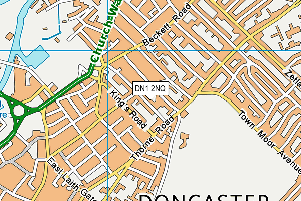 DN1 2NQ map - OS VectorMap District (Ordnance Survey)