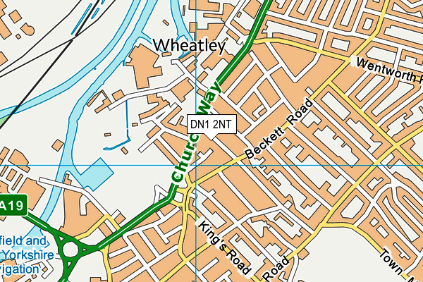 DN1 2NT map - OS VectorMap District (Ordnance Survey)