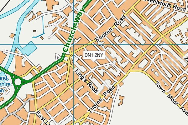 DN1 2NY map - OS VectorMap District (Ordnance Survey)