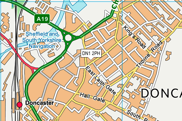 DN1 2PH map - OS VectorMap District (Ordnance Survey)