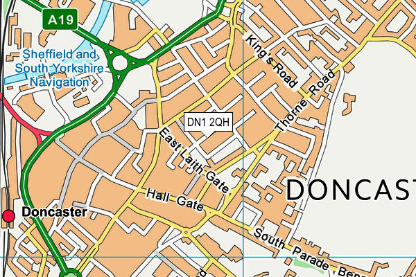 DN1 2QH map - OS VectorMap District (Ordnance Survey)