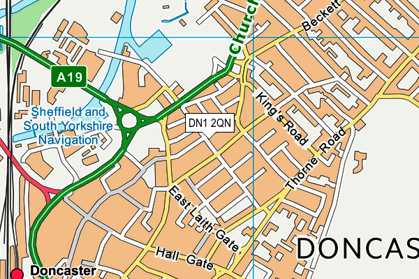 DN1 2QN map - OS VectorMap District (Ordnance Survey)