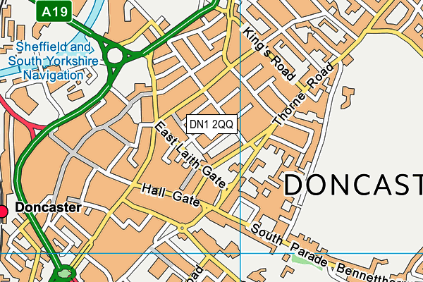 DN1 2QQ map - OS VectorMap District (Ordnance Survey)
