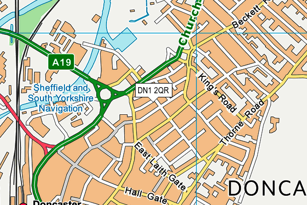 DN1 2QR map - OS VectorMap District (Ordnance Survey)
