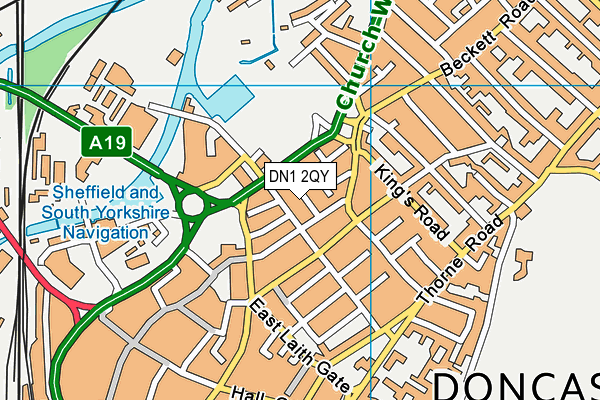 DN1 2QY map - OS VectorMap District (Ordnance Survey)