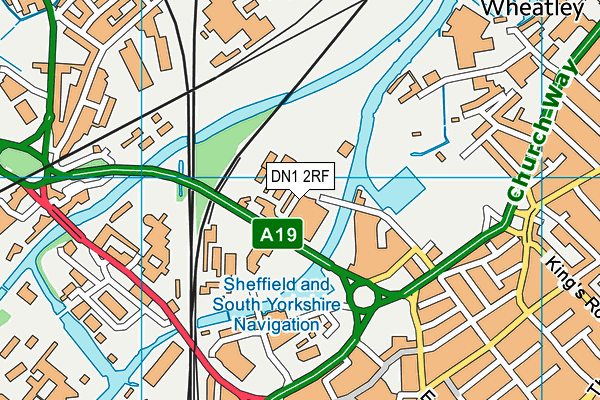 Doncaster College (The Hub) map (DN1 2RF) - OS VectorMap District (Ordnance Survey)