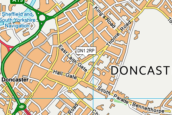 DN1 2RP map - OS VectorMap District (Ordnance Survey)