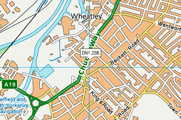 DN1 2SB map - OS VectorMap District (Ordnance Survey)