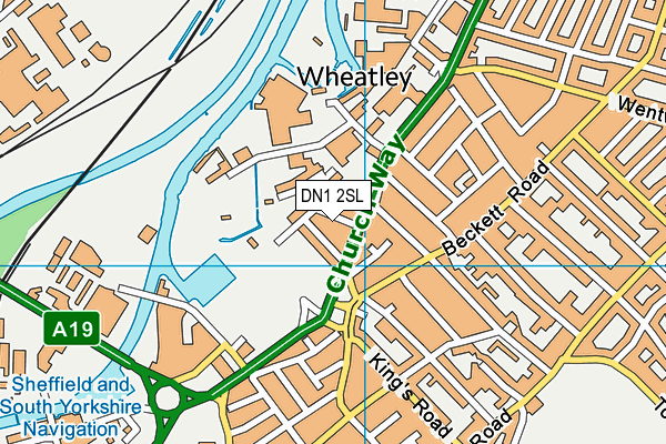 DN1 2SL map - OS VectorMap District (Ordnance Survey)