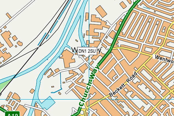 DN1 2SU map - OS VectorMap District (Ordnance Survey)