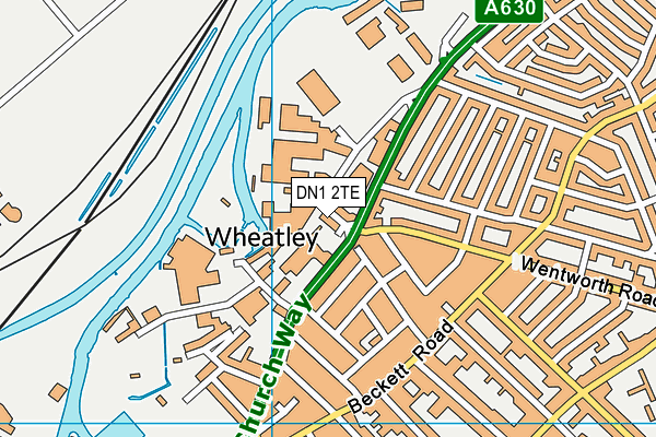 DN1 2TE map - OS VectorMap District (Ordnance Survey)
