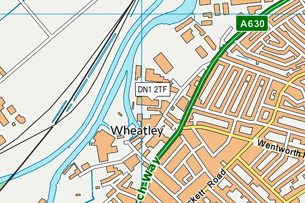DN1 2TF map - OS VectorMap District (Ordnance Survey)