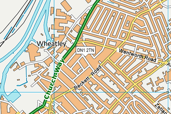 DN1 2TN map - OS VectorMap District (Ordnance Survey)
