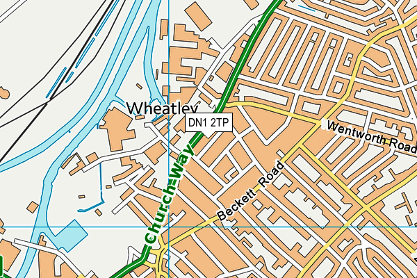 DN1 2TP map - OS VectorMap District (Ordnance Survey)