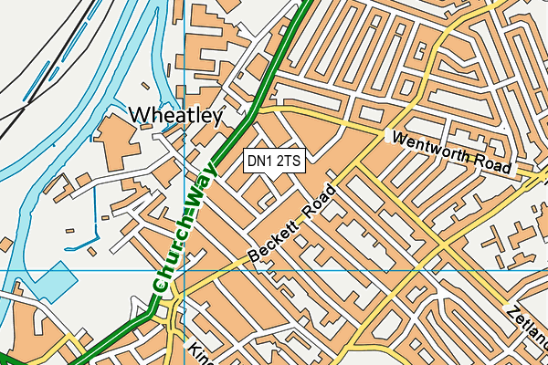 DN1 2TS map - OS VectorMap District (Ordnance Survey)