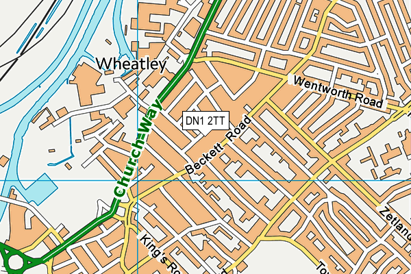 DN1 2TT map - OS VectorMap District (Ordnance Survey)