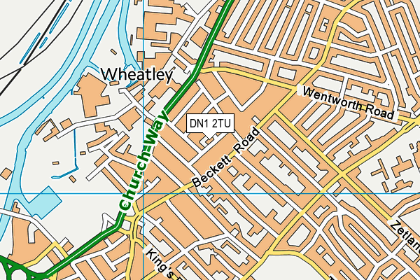 DN1 2TU map - OS VectorMap District (Ordnance Survey)