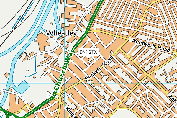 DN1 2TX map - OS VectorMap District (Ordnance Survey)