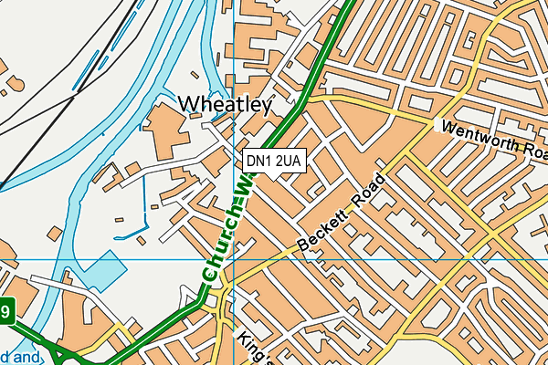 DN1 2UA map - OS VectorMap District (Ordnance Survey)