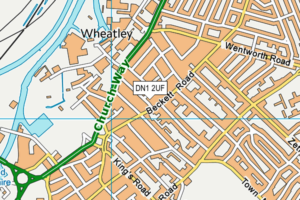 DN1 2UF map - OS VectorMap District (Ordnance Survey)