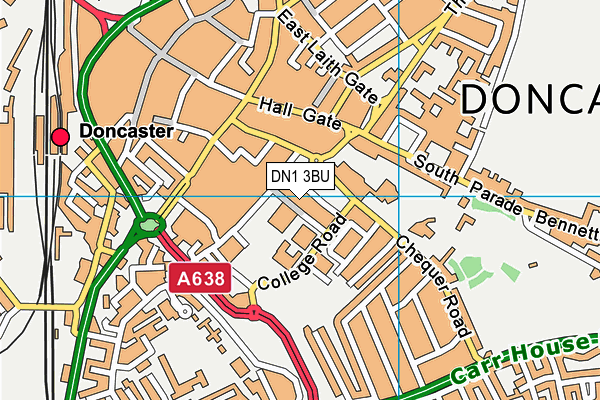DN1 3BU map - OS VectorMap District (Ordnance Survey)