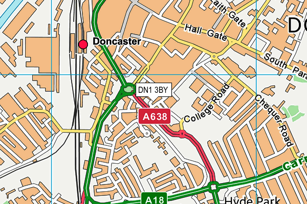 DN1 3BY map - OS VectorMap District (Ordnance Survey)