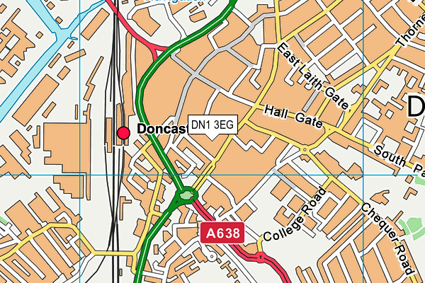 DN1 3EG map - OS VectorMap District (Ordnance Survey)
