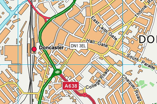 DN1 3EL map - OS VectorMap District (Ordnance Survey)
