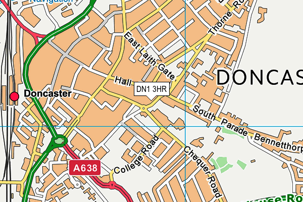 DN1 3HR map - OS VectorMap District (Ordnance Survey)
