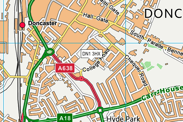 DN1 3HX map - OS VectorMap District (Ordnance Survey)