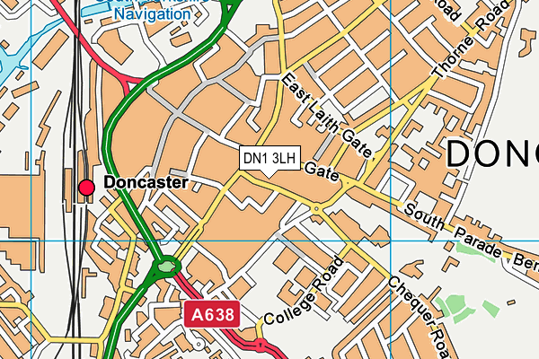 Ymca (Doncaster) map (DN1 3LH) - OS VectorMap District (Ordnance Survey)