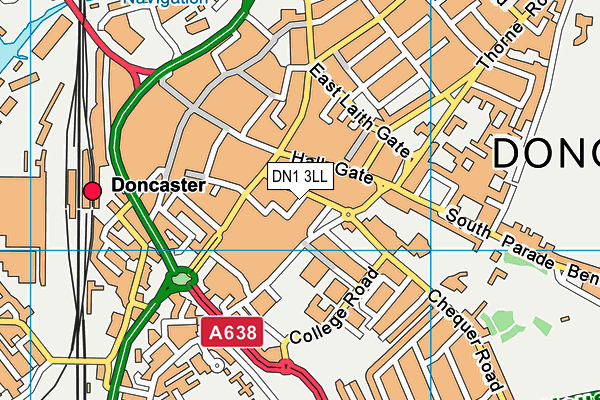 DN1 3LL map - OS VectorMap District (Ordnance Survey)