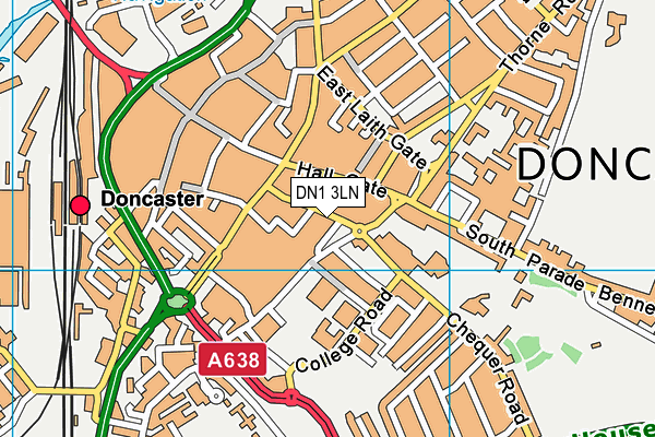 DN1 3LN map - OS VectorMap District (Ordnance Survey)
